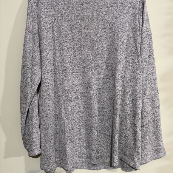 Gray Women's Top with Lace-Up Detail - Picture 2 of 4
